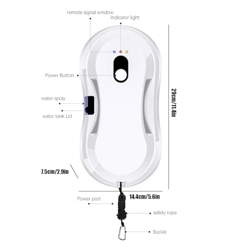 Lave Vitres Électrique Avec Télécommande, Robot Nettoyeur De Vitres Lave Vitres Électrique Avec Télécommande, Robot Nettoyeur De Vitres